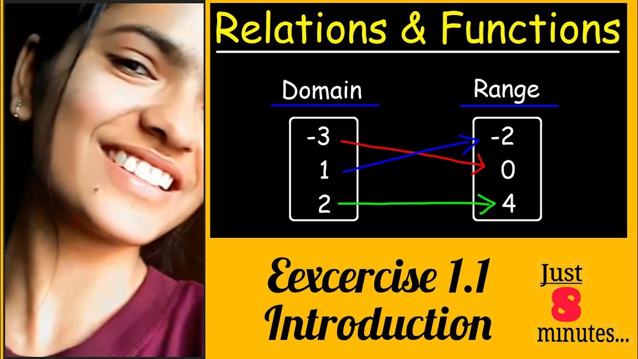 Relation and function class 12th Excercise 1.1 introduction in just 8 ...