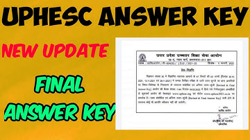 UPHESC FINAL ANSWER KEY | UPHESC ADV50 ANSWER KEY | UPHESC answer key | UPHESC New update