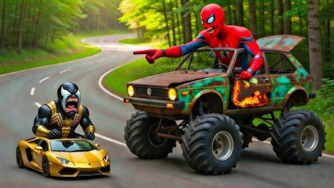 🛣🕷️ SPIDERMAN Wins The Magic Giant ATV Shark Racing Championship – Who Survives the Final Battle?!