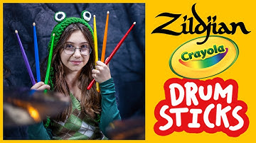 Zildjian x Crayola Drumsticks for KIDS (Drums Performance)