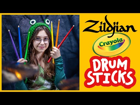 Zildjian x Crayola Drumsticks for KIDS (Drums Performance)