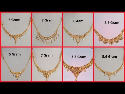 Latest Gold Necklace Designs Under 10 Grams Light Weight Short Gold Necklace Collection