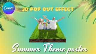 How to Create 3D Pop Out Effect Summer Theme Poster in canva screenshot 5