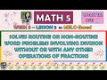 Math 5: Division and Fractions Quiz