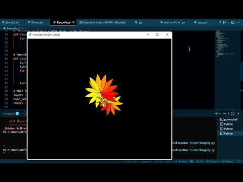 Make a rangoli using by python code