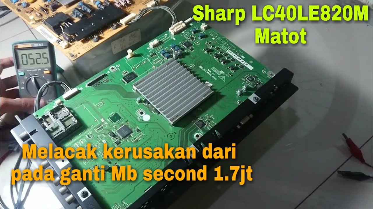 cara service tv Sharp LED mati total LC40LE820M vlog131 YouTube