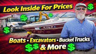 Auction Prices for Boats, Bucket and Dump Trucks, Excavators & More!