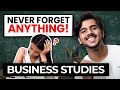 How to effectively memorize points in business studies  fool proof strategy 