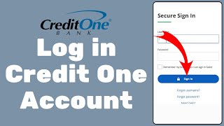 How to Login to Credit One Account 2024 | Sign In to Credit One Account