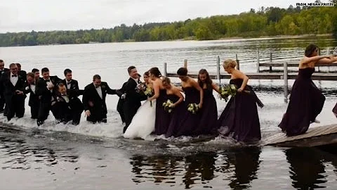 Dock disaster ends with wedding party in lake