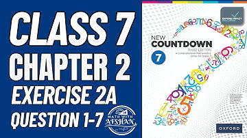 Countdown 7 Exercise 2A Question 1-7 | New countdown third edition | oxford | Math with Afshan