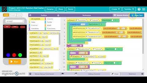 Coding Random Ball Game project from WhiteHat Junior