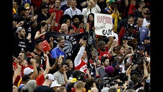 Hundreds of raptors fans took over a corner oracle arena in oakland
and relished the victory — they chanted cheered again. even bro...