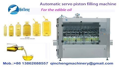 automatic servo piston filling and capping machine for 5L bottle edible oil line