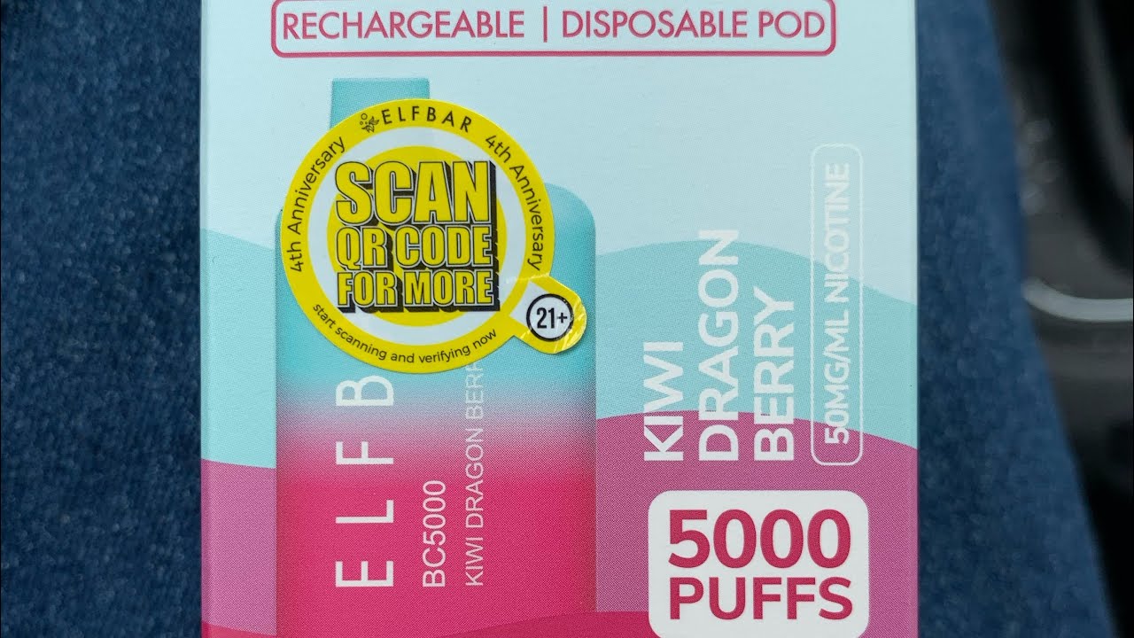 Elf bar BC5000 Kiwi Dragon Berry vape review