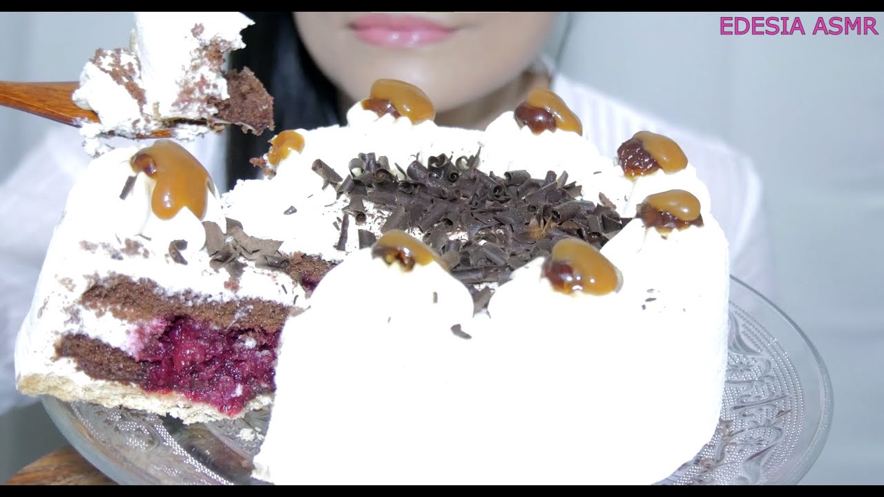 ASMR 咀嚼音 Black Forest Cake 黒い森のケーキ 黑森林蛋糕 *EATING SOUND*