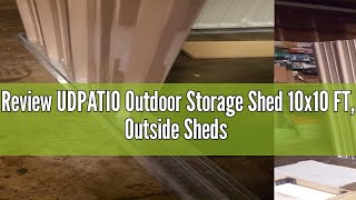 Review UDPATIO Outdoor Storage Shed 10x10 FT Outside Sheds Outdoor Storage Metal Galvanized Steel