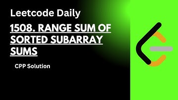 1508. Range Sum of Sorted Subarray Sums | Leetcode Daily | Hindi