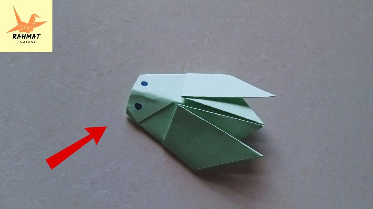 cara membuat tonggeret dari kertas origami yang mudah , cara membuat