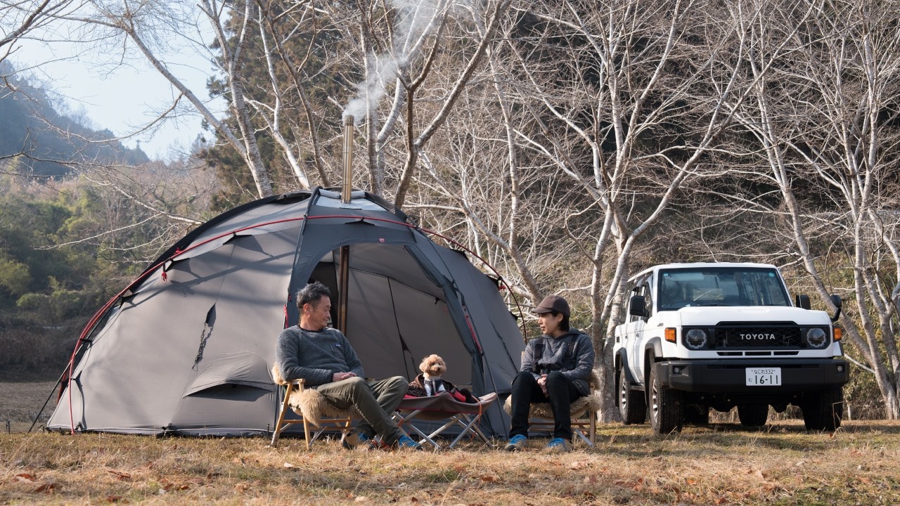 Кемпинг с собакой, палаткой и дровяной печью | ASMR