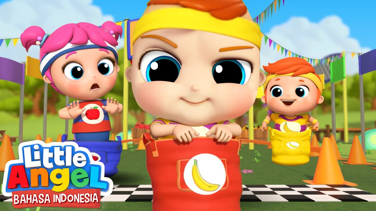 Siapa Pemenang Kompetisi Lari?🏃🏻Lagu Anak |  Little Angel Bahasa Indonesia