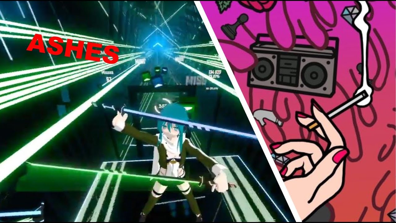 Ashes - Stellar - Beat Saber  (Expert +) - Double Sabers and Normal Saber