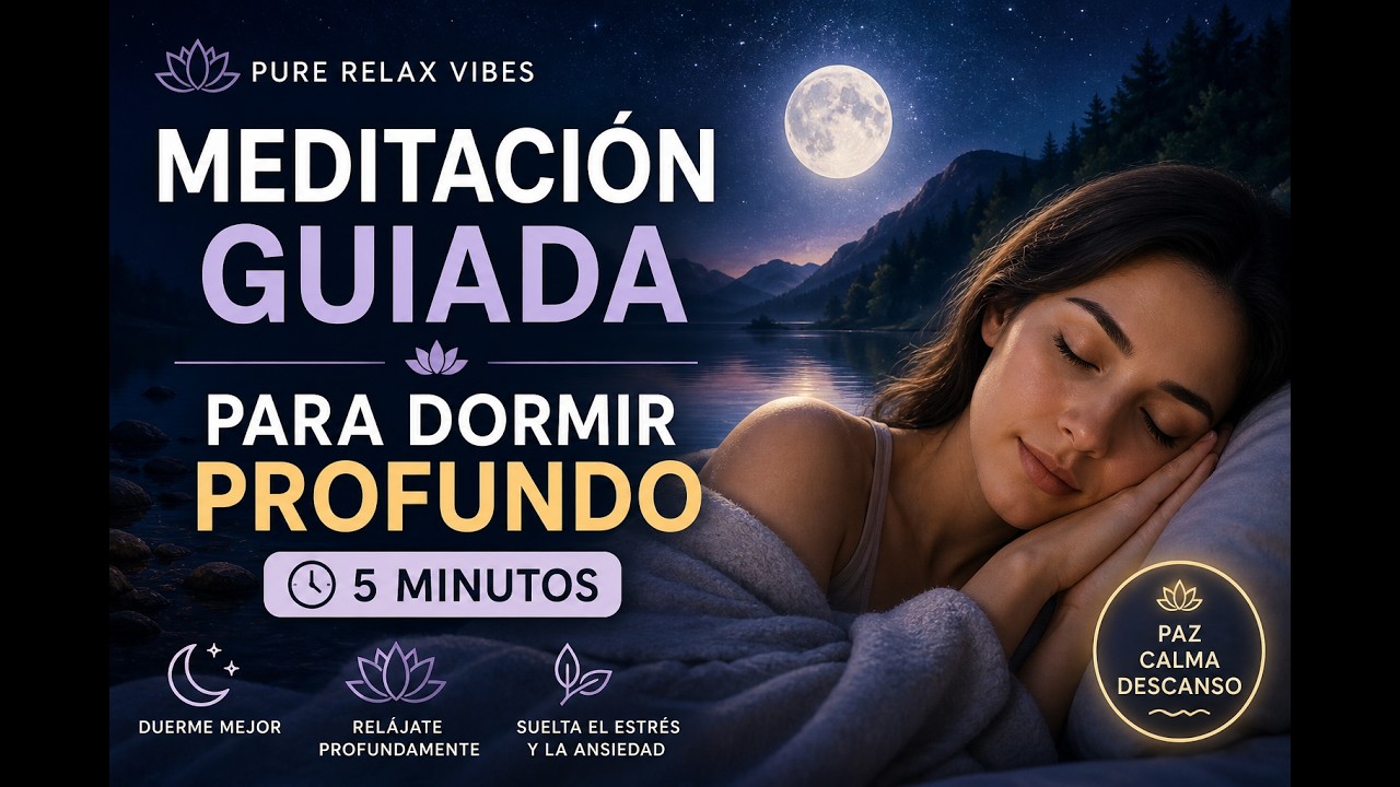 Meditación guiada para dormir en 5 minutos 🌙 Relajación profunda y ...