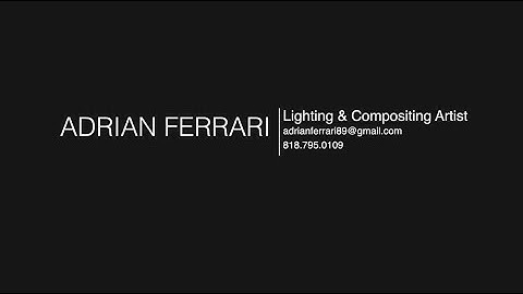 Adrian Ferrari - Lighting & Compositing Reel 2020
