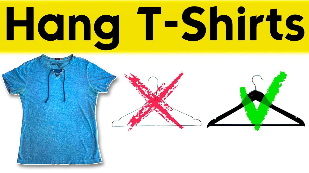 Svin Fritagelse bølge How to Hang T-Shirts and NOT DAMAGE Them: A complete guide - YouTube