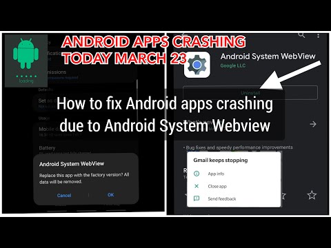 How to Fix Android Apps Crashing due to Android System WebView | Android apps closing solution