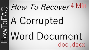 How to Recover a Corrupted Word File Document Repair Fix Extract Text .doc .docx