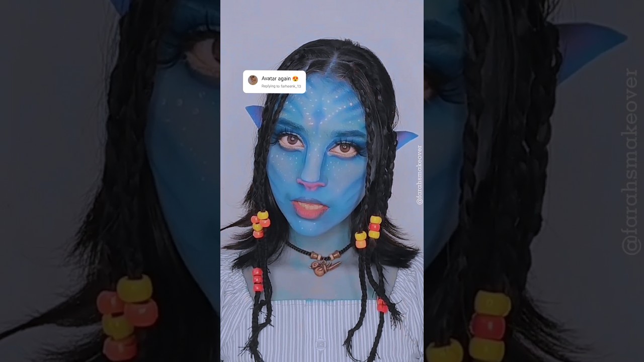 AVATAR TRANSFORMATION 🏹 #shorts #avatarmakeup  #avatar