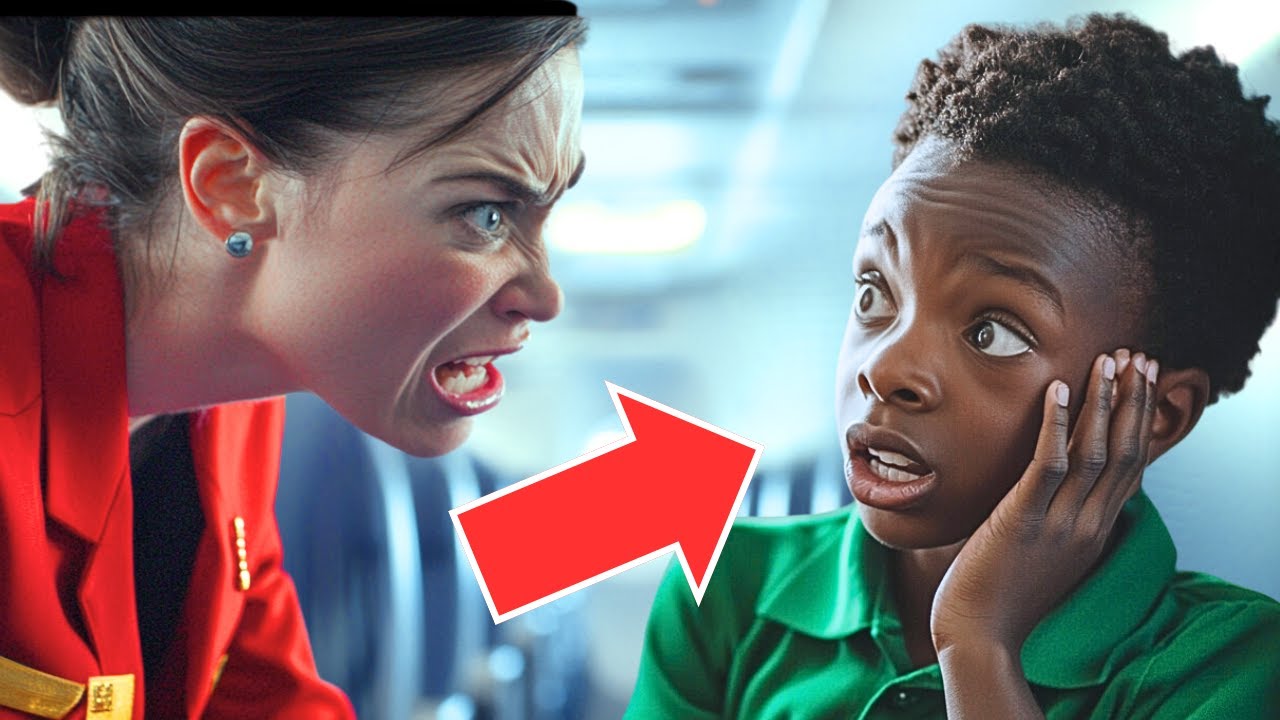 Outline Video Flight Attendant Slaps Black Boy, But She Didn't Know His Father Owns The Airline!
