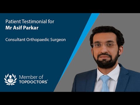 A patient testimonial video for Mr Asif Parkar