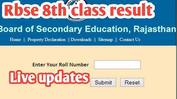 Rbse 8th result / rbse 8th result 2022 / result kaise check kre / result kab aayega