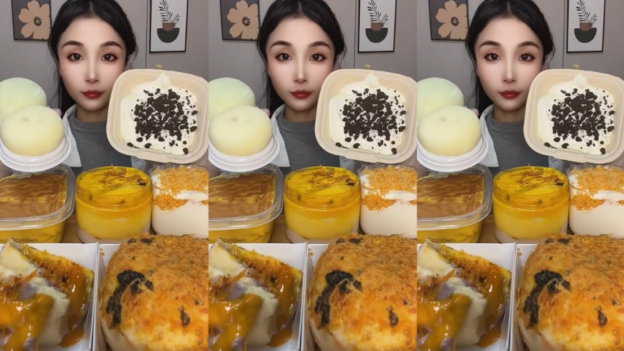 ASMR MUKBANG Dessert with salad dressing EATING SHOW|소리좋은 러가지 음식 먹방 모음이 ...