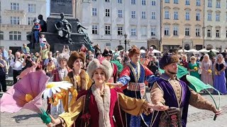 #Polish National Dance performance in Rynek Główny Krakow 2024#polski Taniec Narodowy#Cracovia Danza