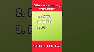 Another word for "SCARED" #englishlearners #englishlearning #youtubeshorts