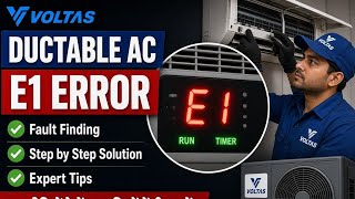 Information Voltas 3 Phase Ductable AC E1 Error | E1 Error Code | Voltas Duct AC Fault Finding #E1Error #Voltas News