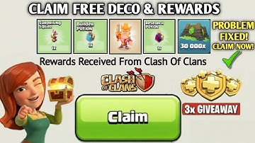😍CLAIM Free Rewards In Clash Of Clans - Free Decos,Builder Potion & Research Portion!✅ LIMITED TIME⌛