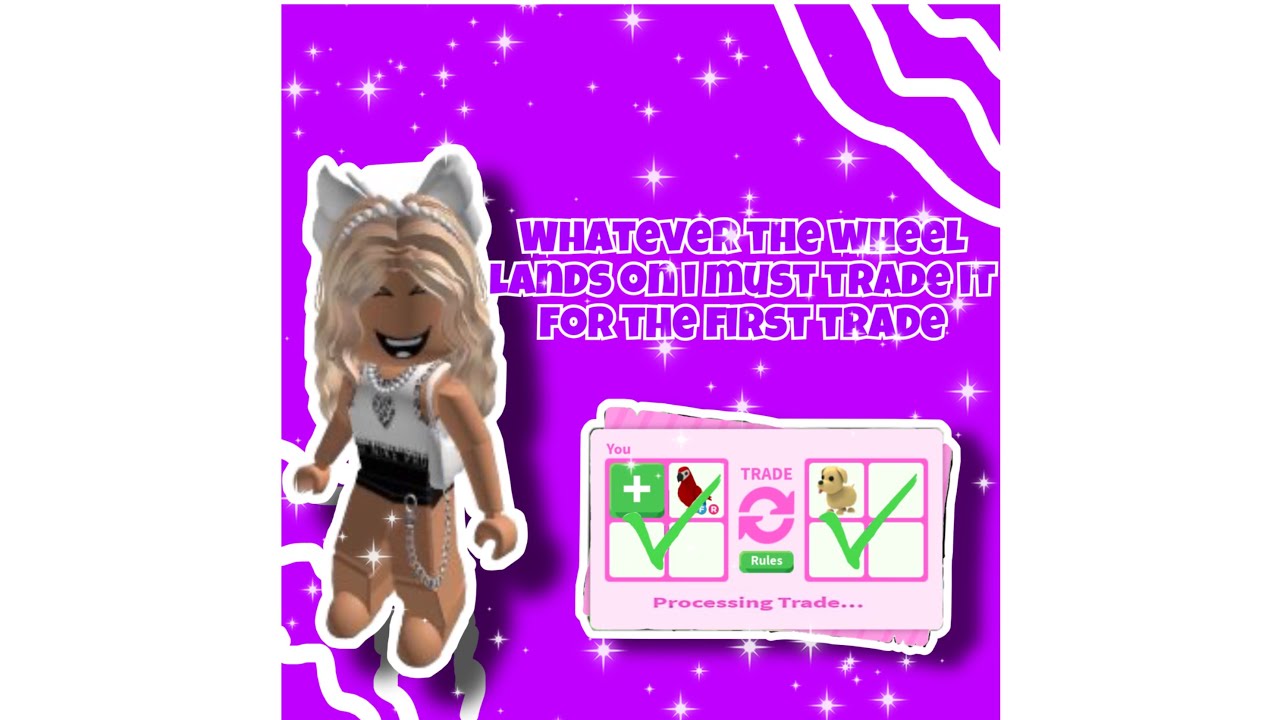 WHATEVER THE WHEEL LANDS ON I MUST TRADE IT FOR THE FIRST TRADE😱*( MUST