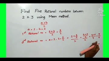How to find five rational numbers between 2 and 3 Class 10