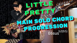 Steve Vai - Little Pretty | Main solo Backing track - chord chart/progression