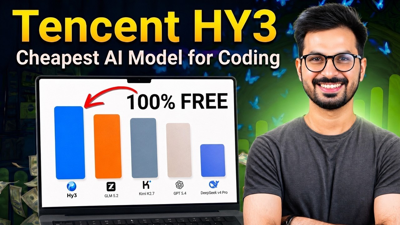 Tencent HY3 IS INSANE for AI Coding! Beats GPT 5.6, Kimi K2.7, GLM 5.2? (100% FREE)
