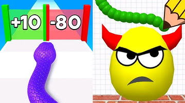 Snake Run Race VS Draw To Smash IOS Android PST Gameplay