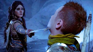 God Of War Ragnarök Atreus Secret Meeting With Freya Behind Kratos Back Scene (Ps5) 4K Ultra Hd 2022