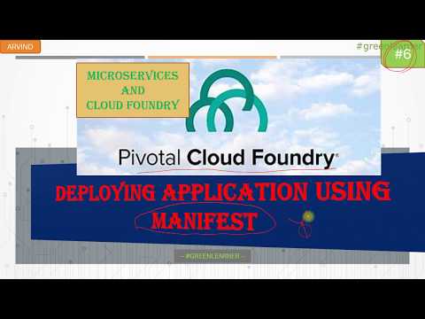 Pivotal Cloud Foundry #6 || The manifest file in PCF || cf push with Manifest.yml || Green Learner