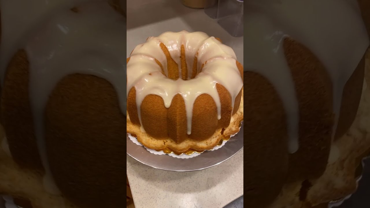 Cream cheese poundcake with the cream cheese butter glaze