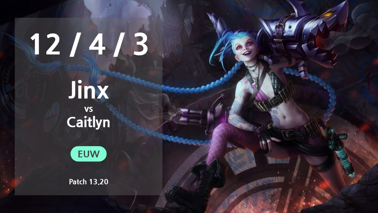 Jinx ADC vs Caitlyn - EUW Master Patch 13.20
