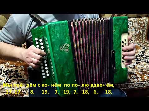 Конь (Разбор на гармони). гр.Любэ.